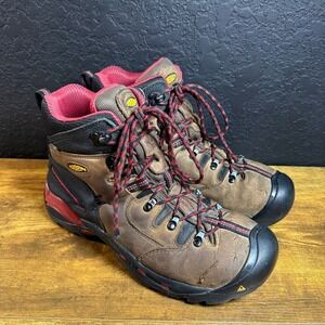 KEEN Pittsburgh F2413-11 Brown Leather Steel Toe Work Boots Mens 11.5D